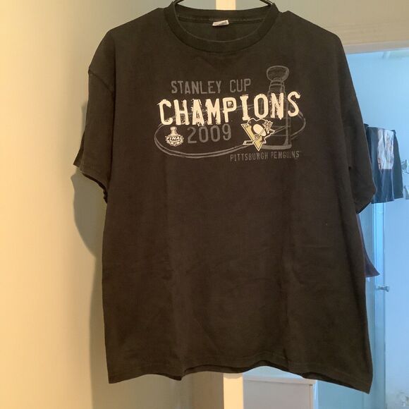 Pittsburgh Penguins 2009 Stanley Cup Champions Black T-Shirt Mens Large. No issu - Picture 2 of 4